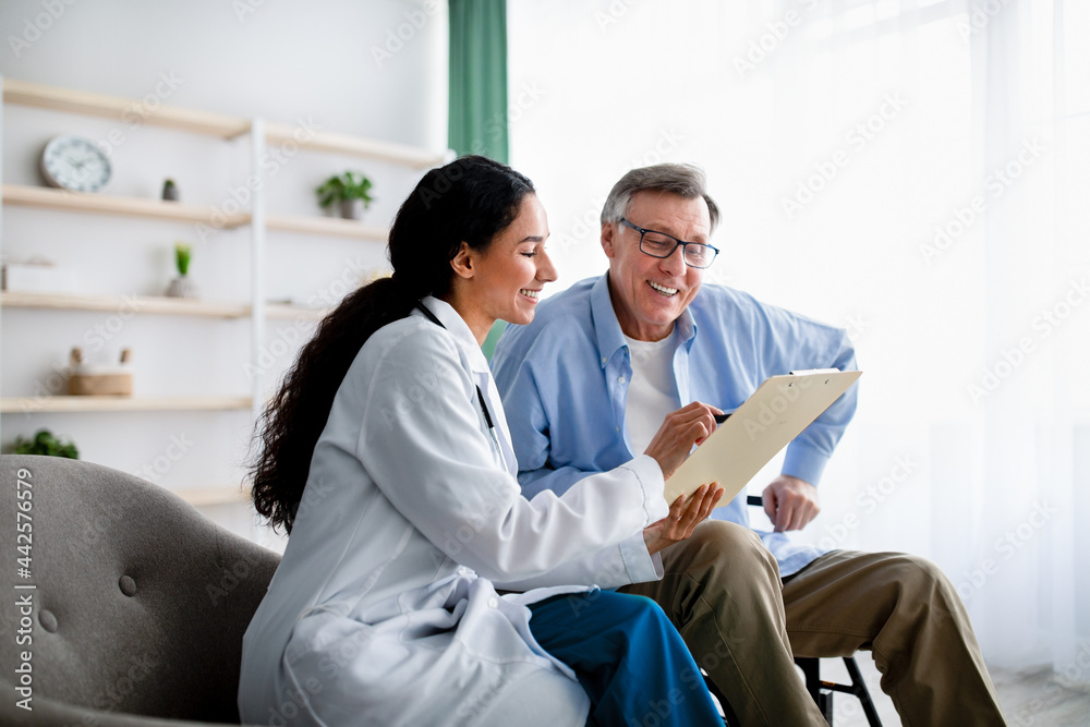 Integrative family healthcare provider discussing care with patient.